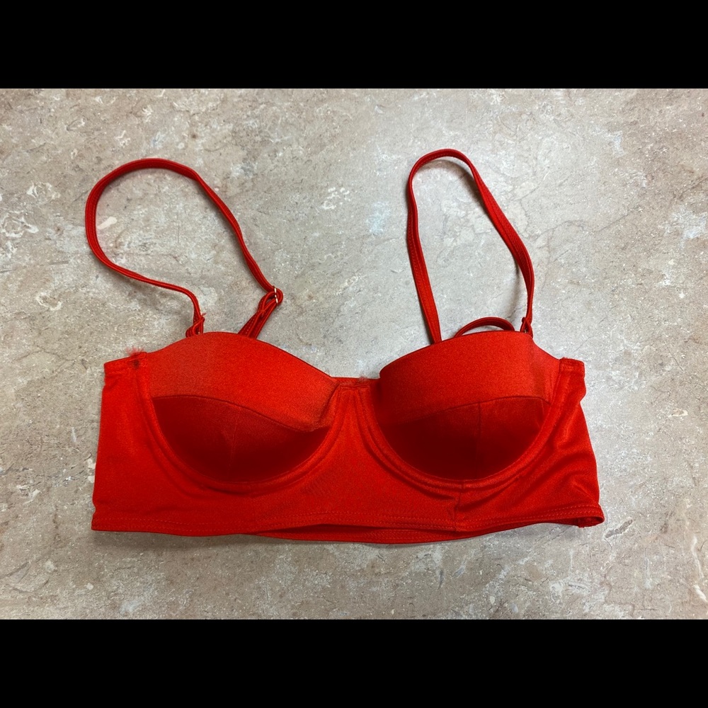 Red padded bralette